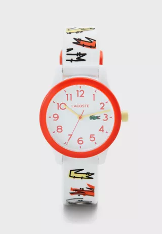 Kids watch decorated with the brand logo