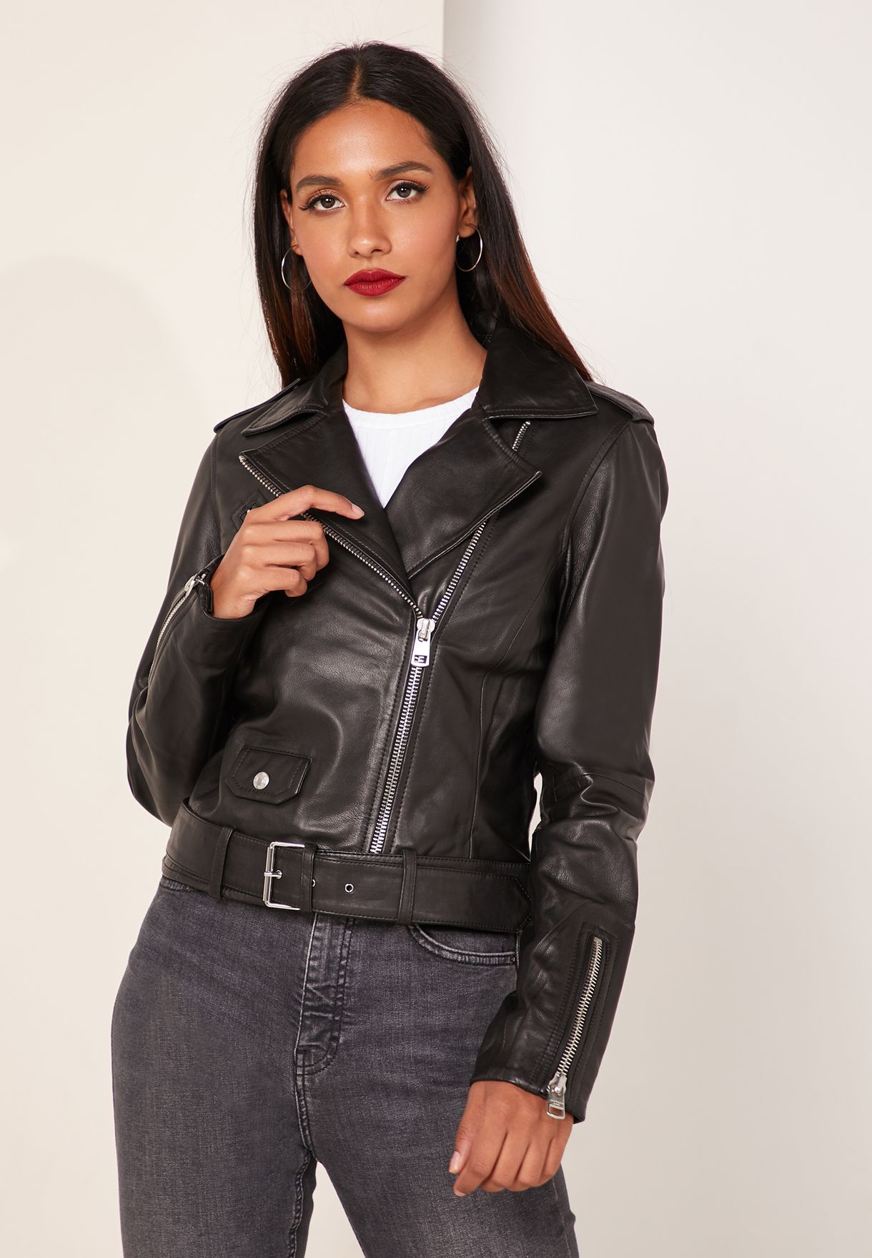calvin klein leather jacket womens