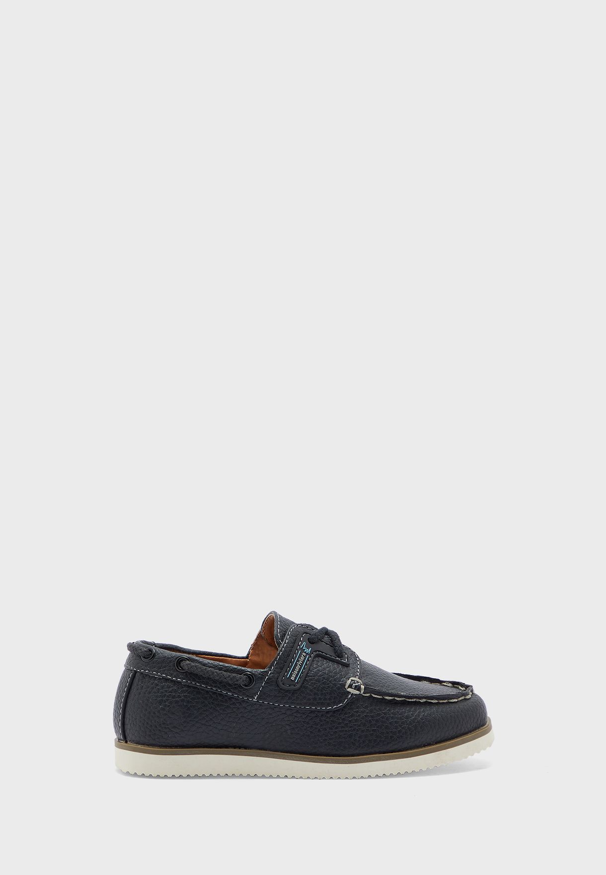 Kids Patched Boat Shoe
