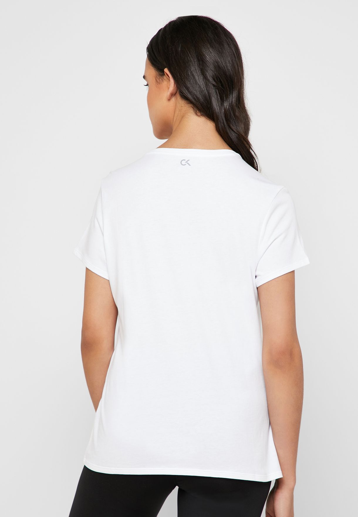 Buy Calvin Klein Performance White Graphic Logo T Shirt For Women In Mena Worldwide 00gws9k151