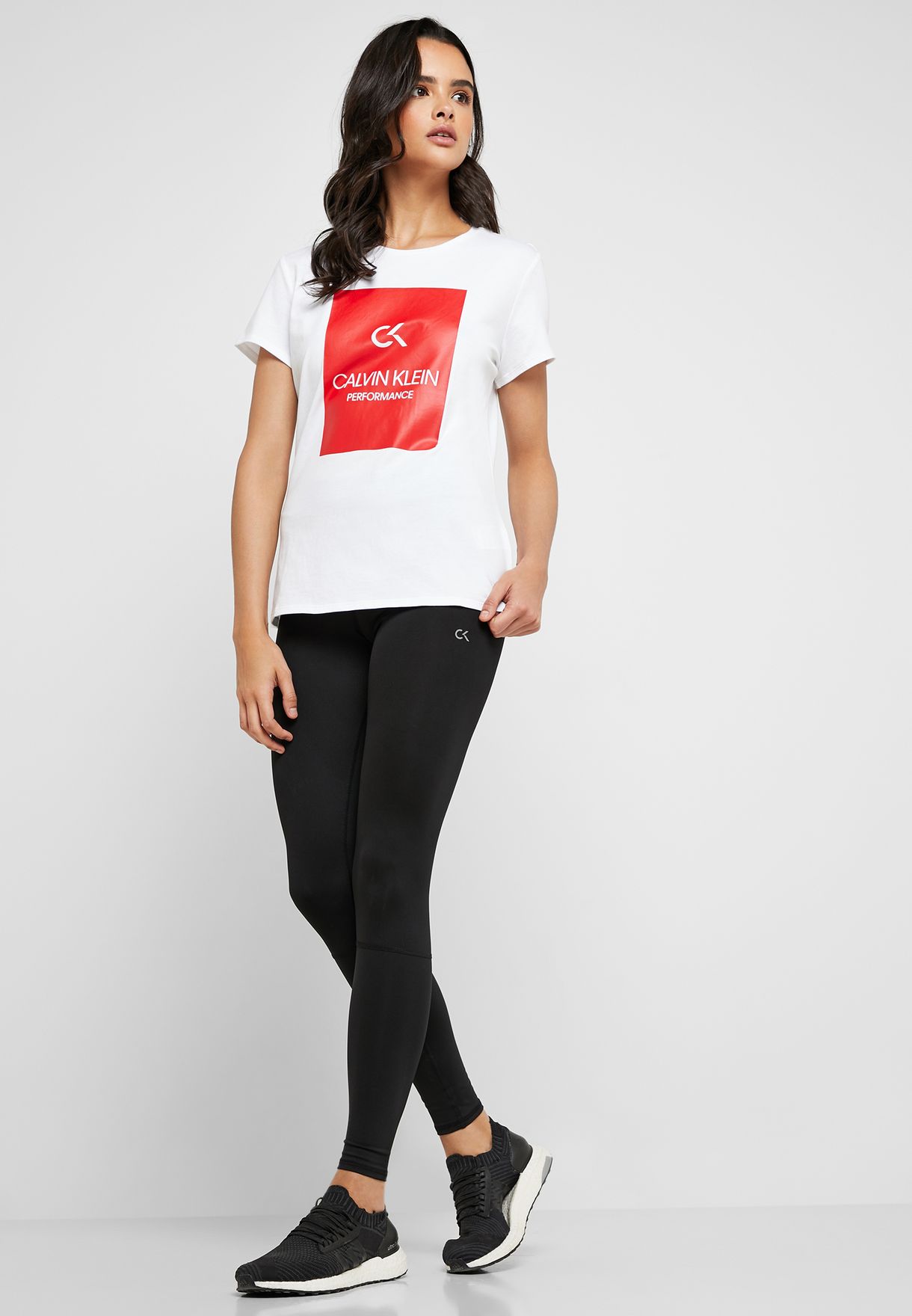 Buy Calvin Klein Performance White Graphic Logo T Shirt For Women In Mena Worldwide 00gws9k151