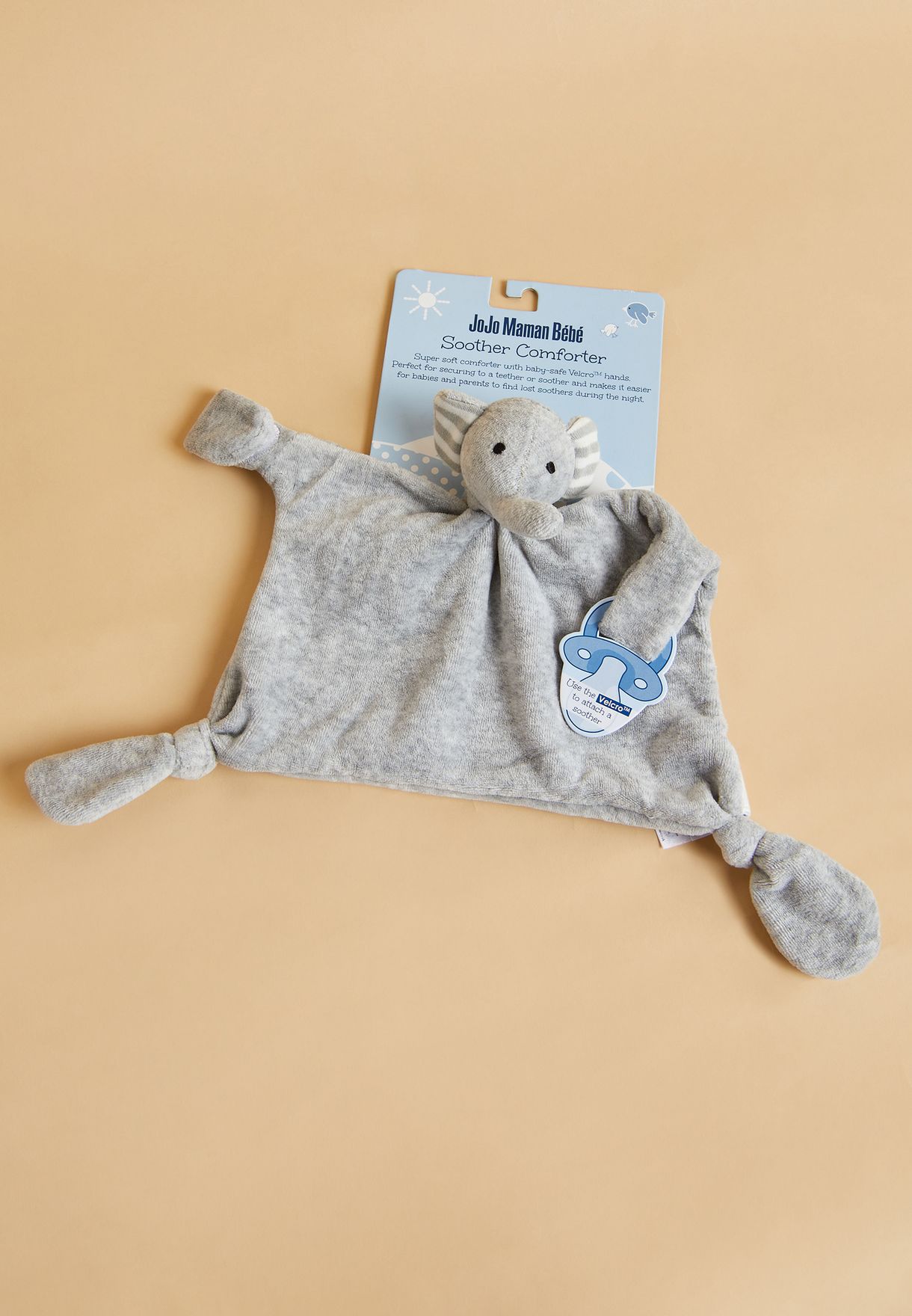 Buy Jojo Maman Bebe Grey Elephant Comforter Amp Soother Saver For Kids In Dubai Abu Dhabi E6453