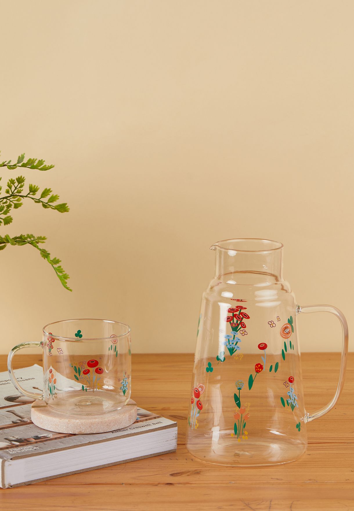 Floral Glass Tea Set