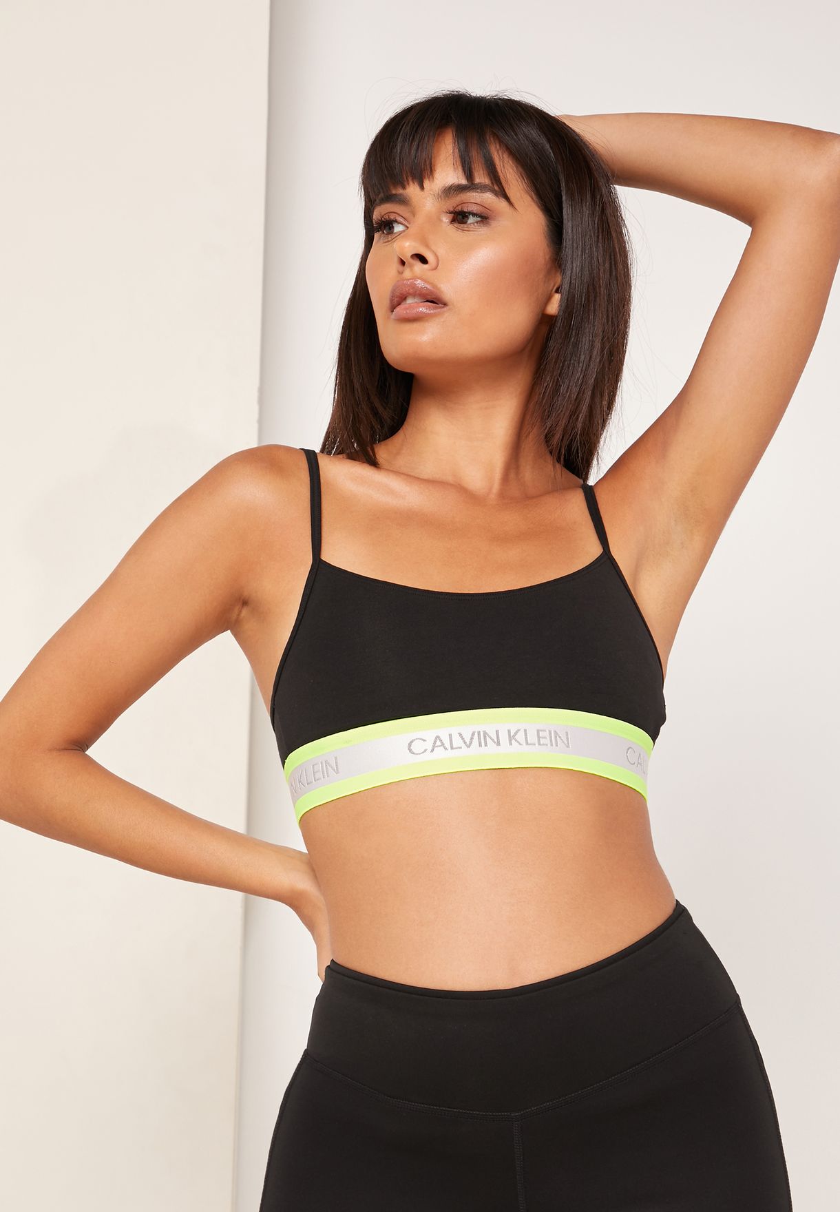 calvin klein striped sports bra