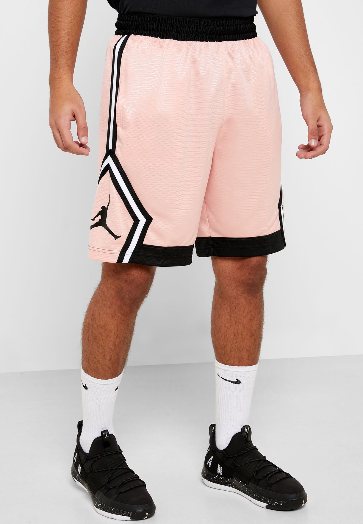 Nike pink Jordan Jumpman Striped Shorts 
