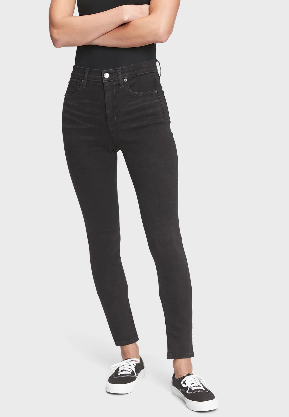 Buy > gap black high waisted jeans > in stock