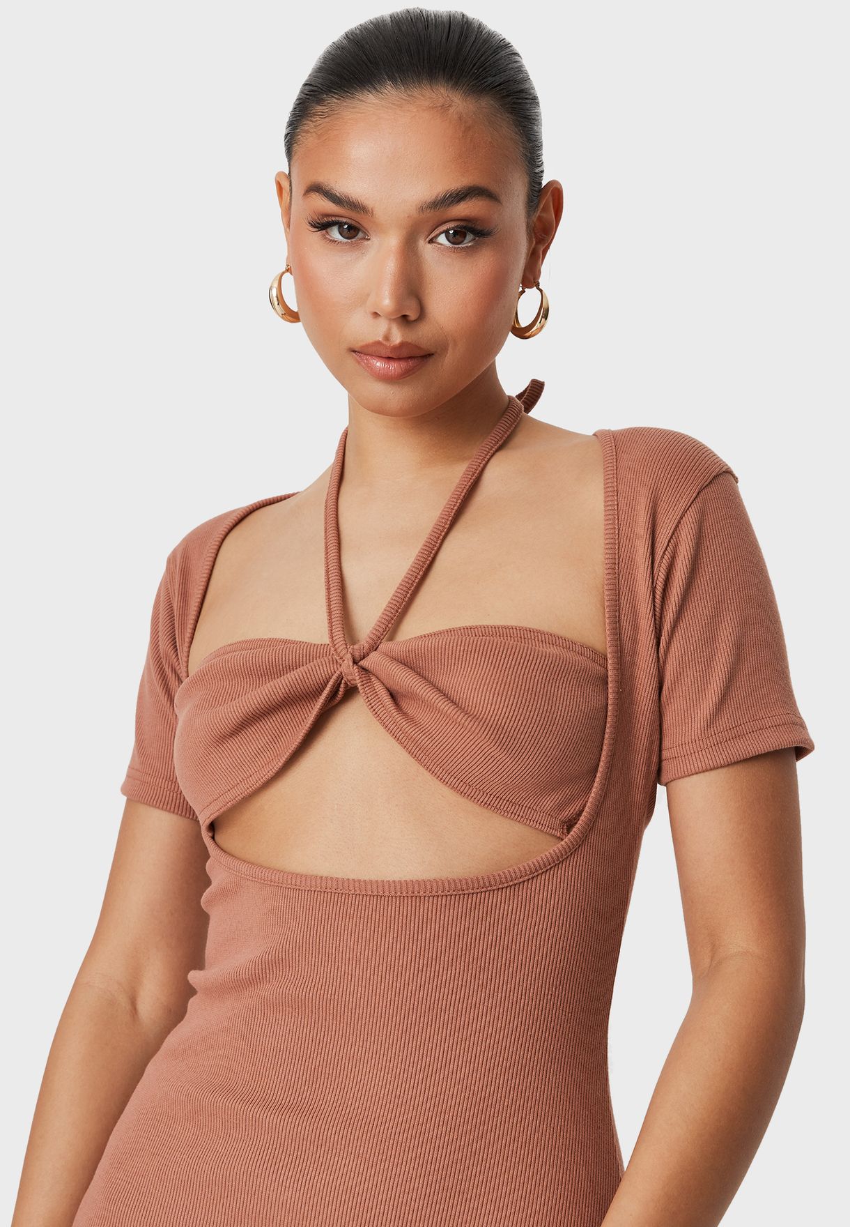 Halter Neck Cut Out Dress