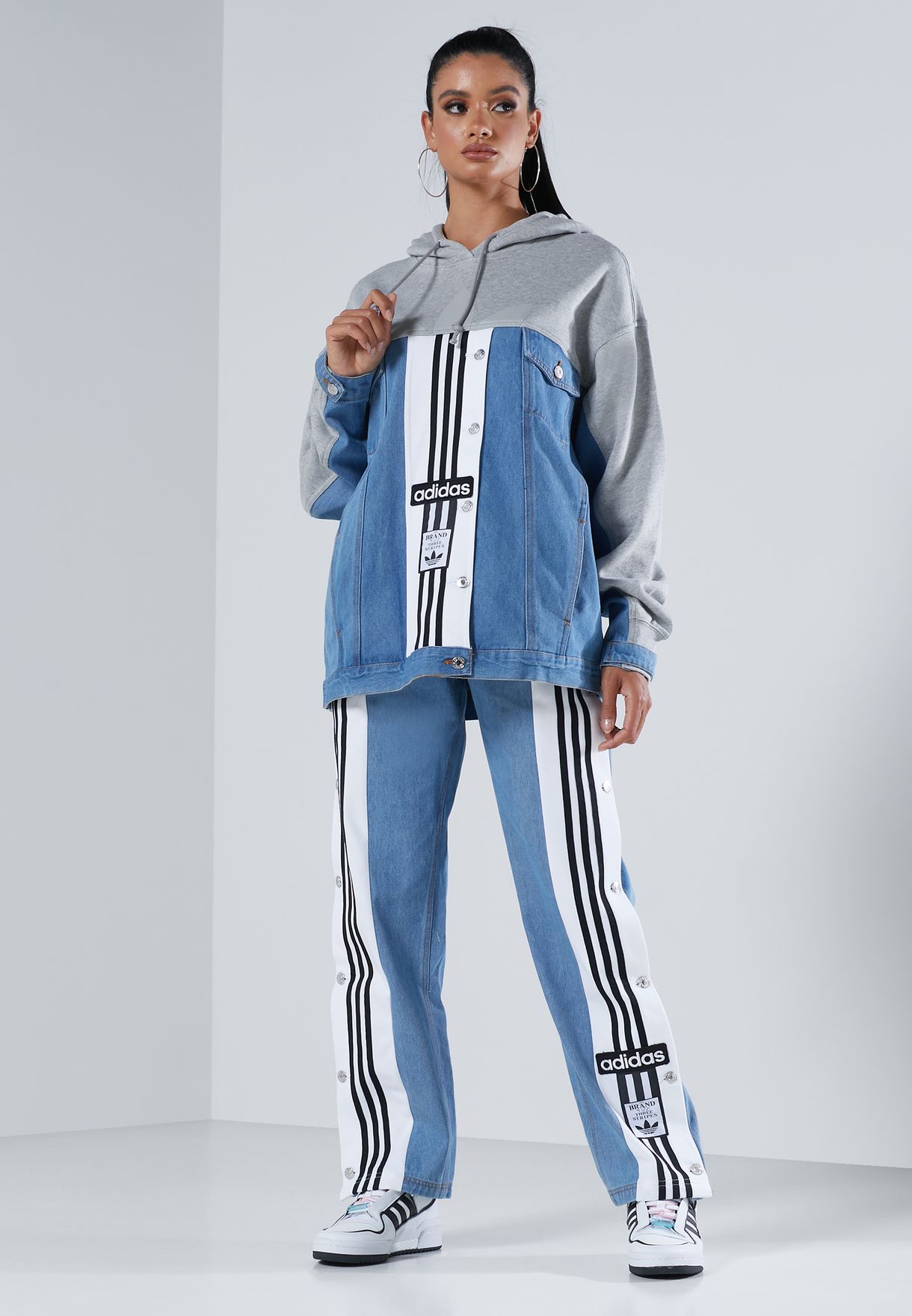 Buy adidas Originals blue Adibreak Denim Sweatpants for Kids in MENA ...