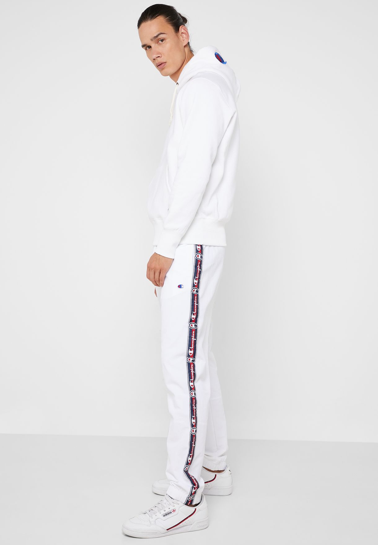 champion sweatpants mens white