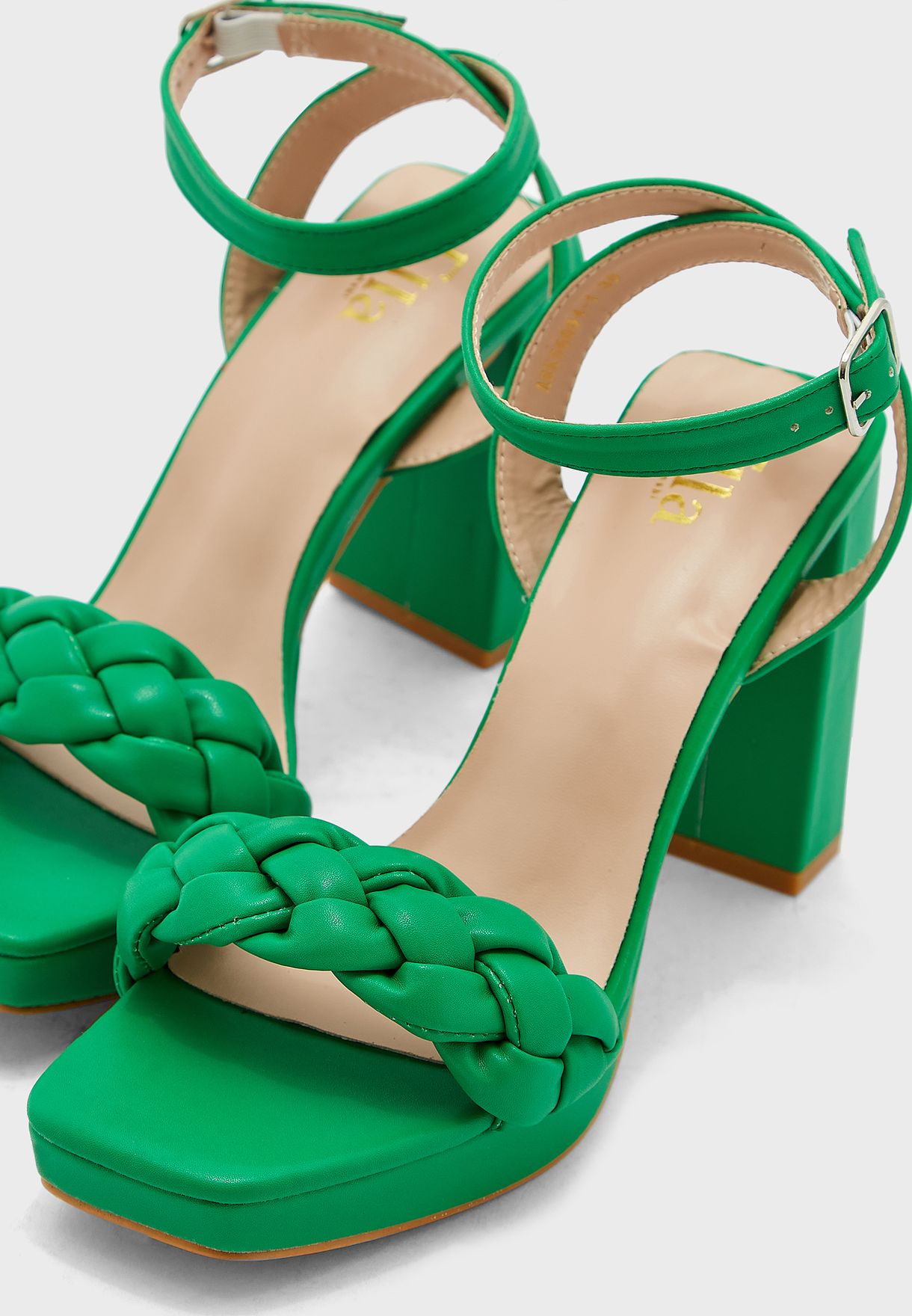Plaited Strap Platform Sandal 