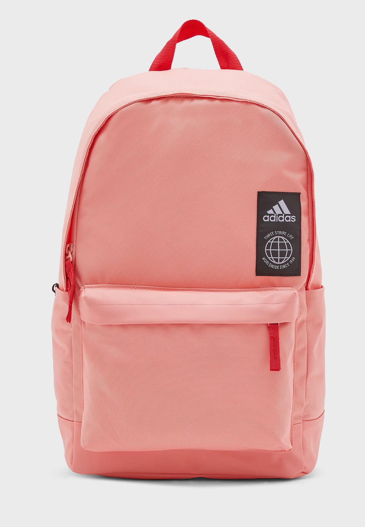 pink and grey adidas backpack
