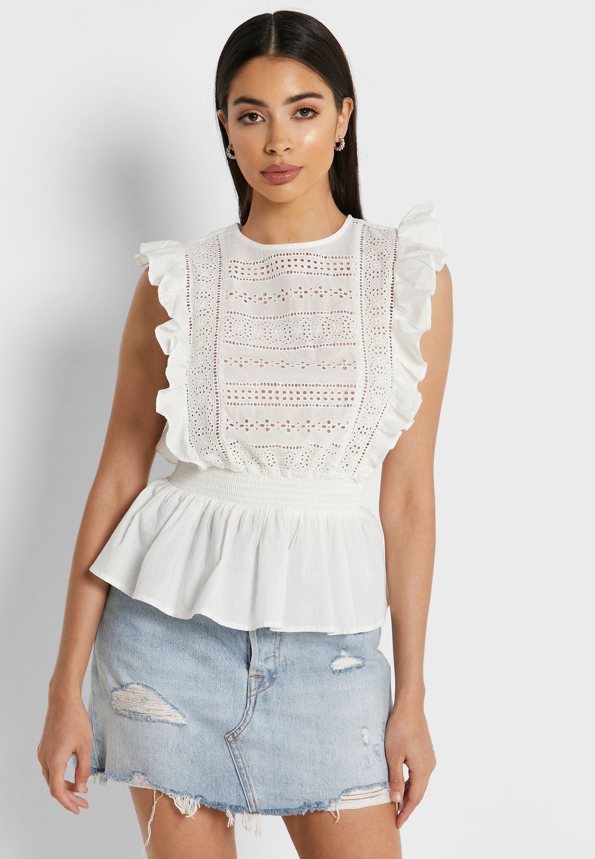 ruffle peplum top