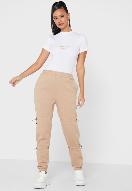 Ruched Tie Detail Joggers