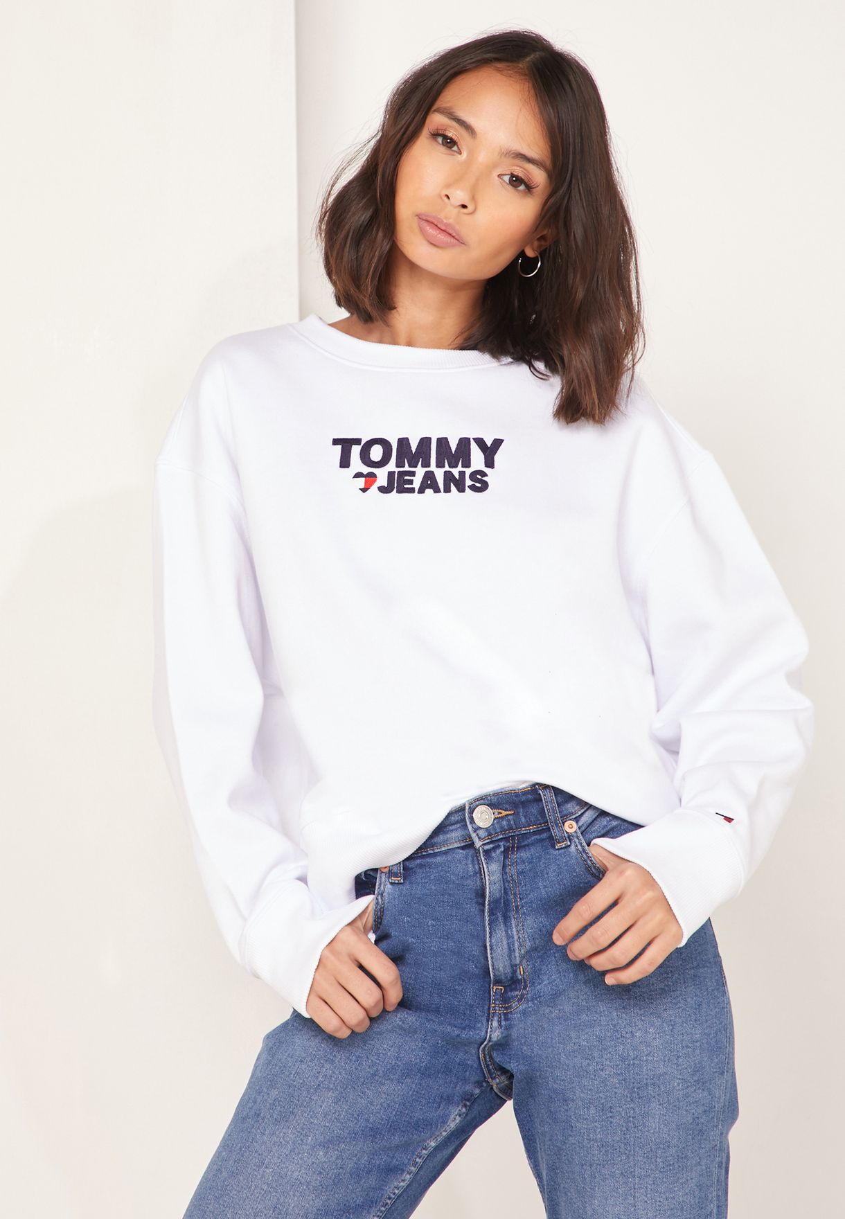 tommy jeans logo sweatshirt