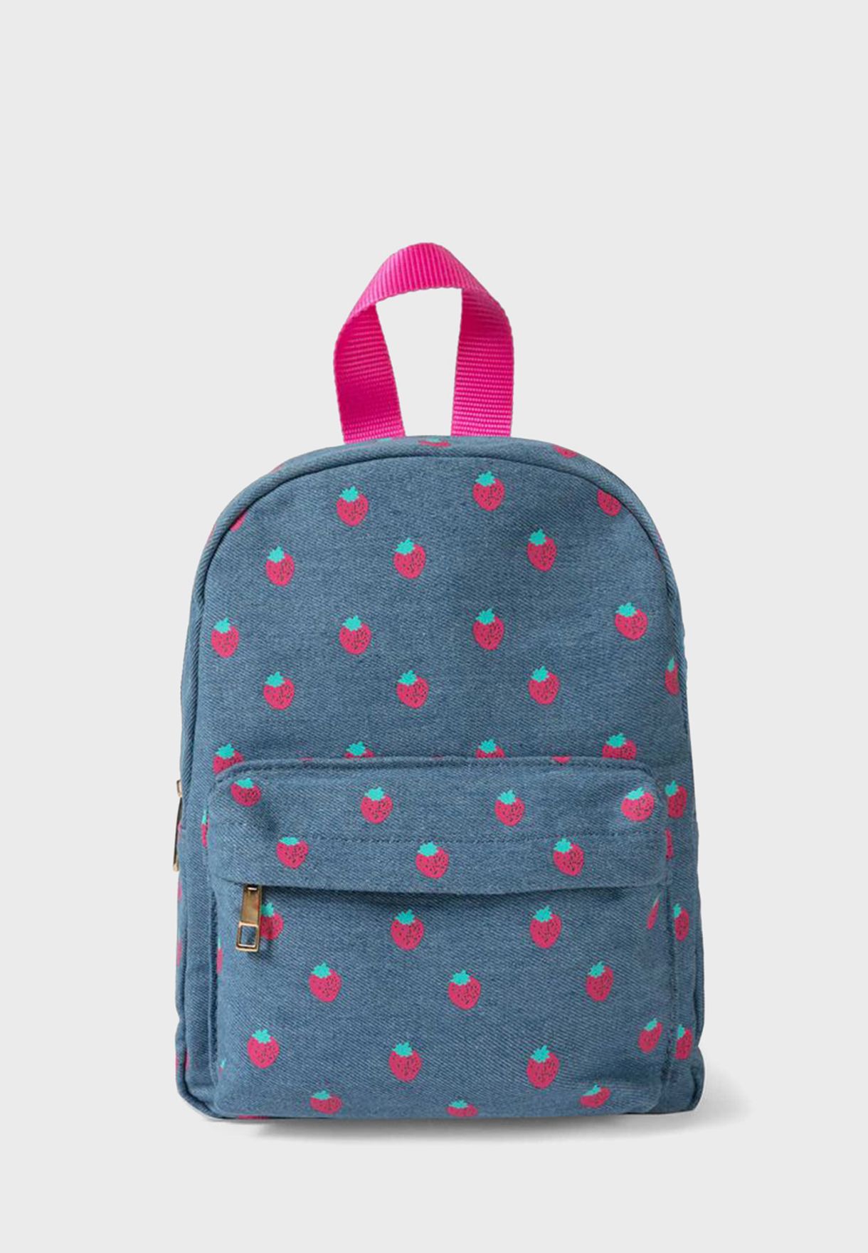 Kids Strawberry Print Backpack