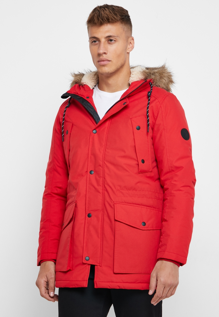 Buy Jack Jones red Explore Parka Jacket Men in MENA, Worldwide
