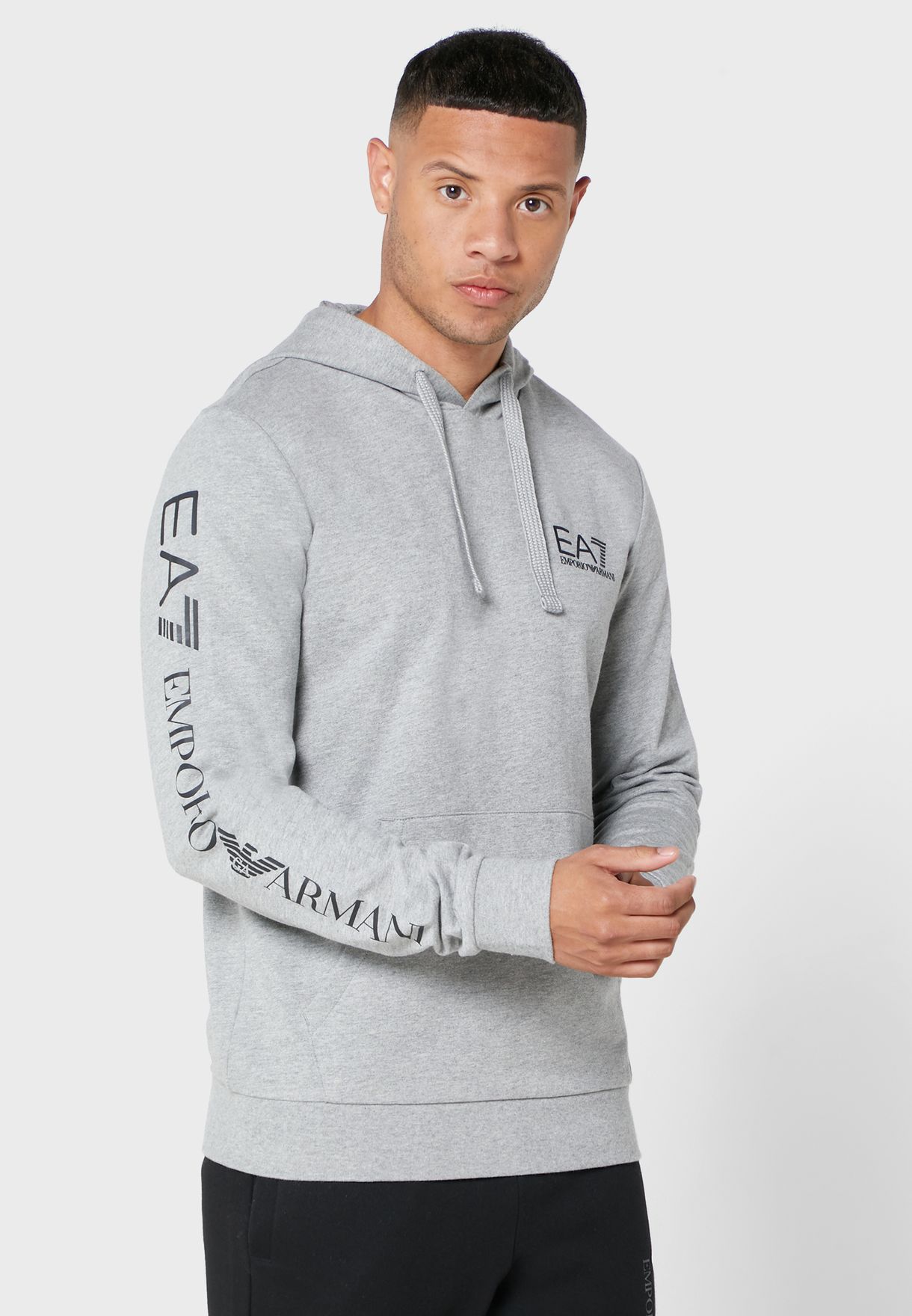 armani grey hoodie mens