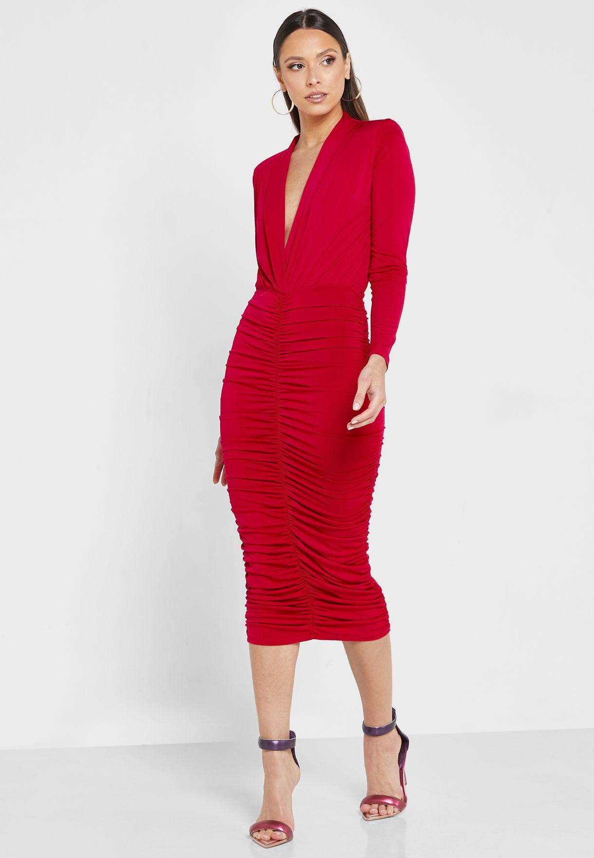 Ruched Bodycon Dress