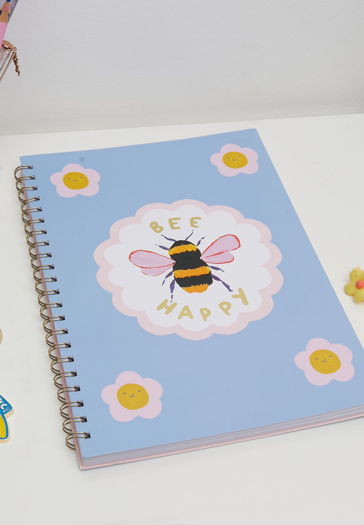 A4 Bee Happy Spiral Bound Notebook
