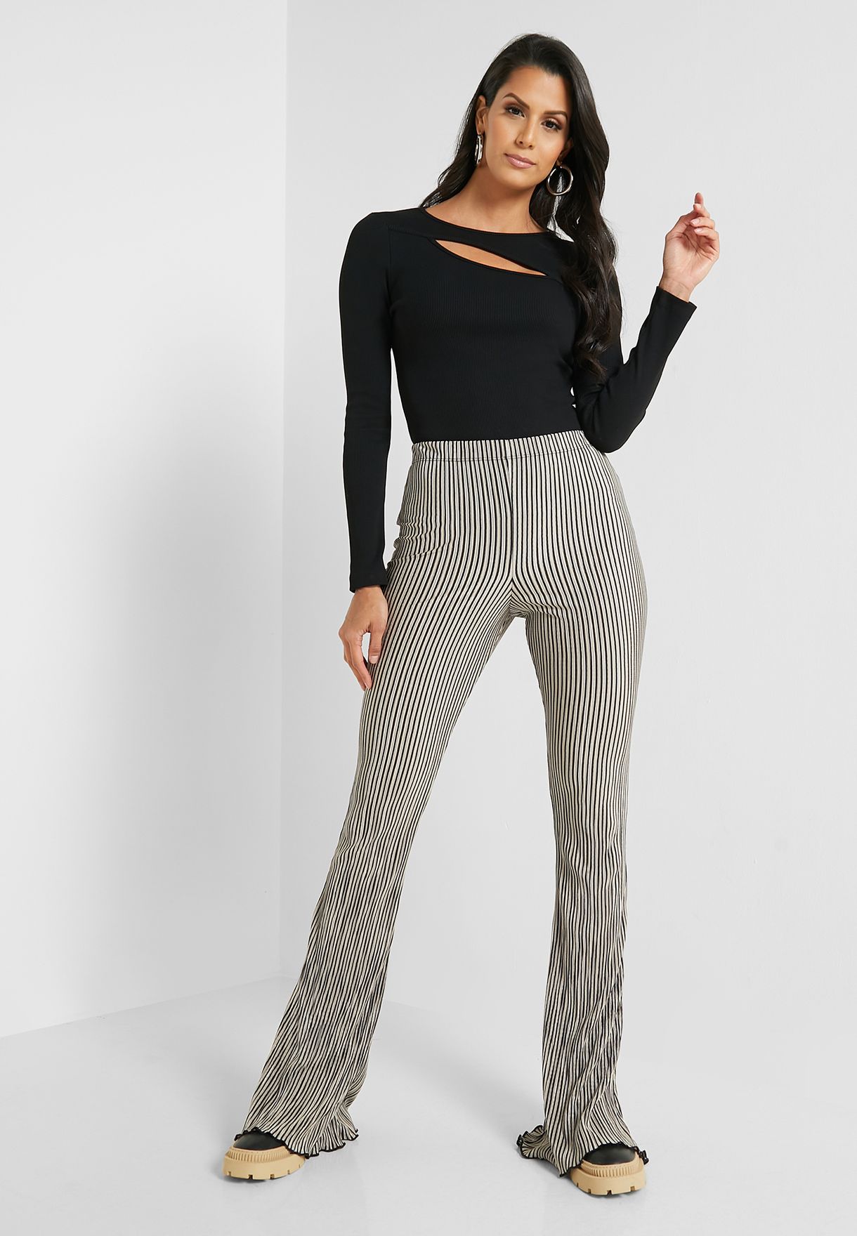 Flared Knitted Pants