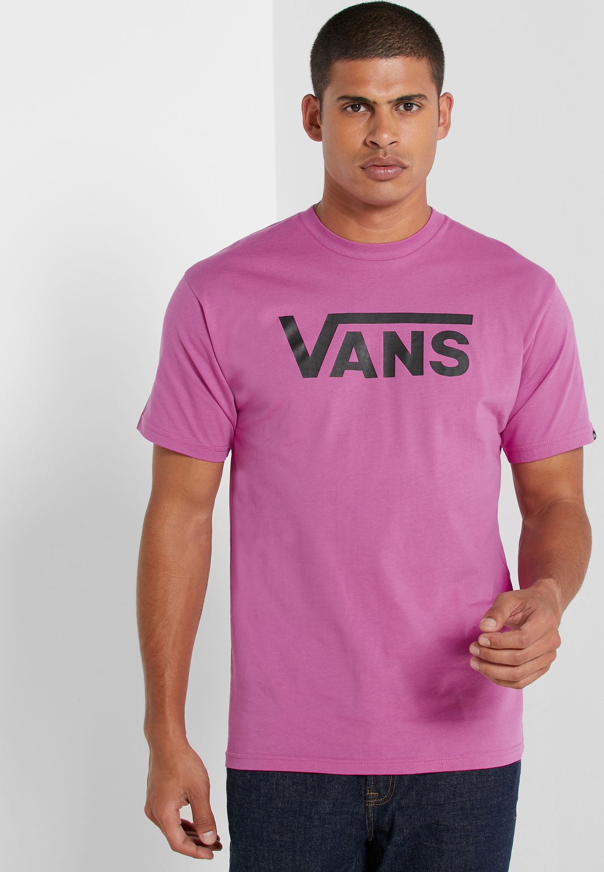 pink vans shirt mens 