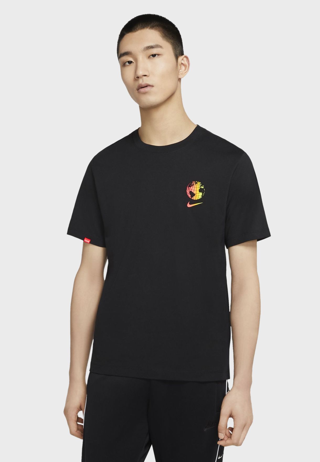 Nike black NSW Worldwide Globe T-Shirt 