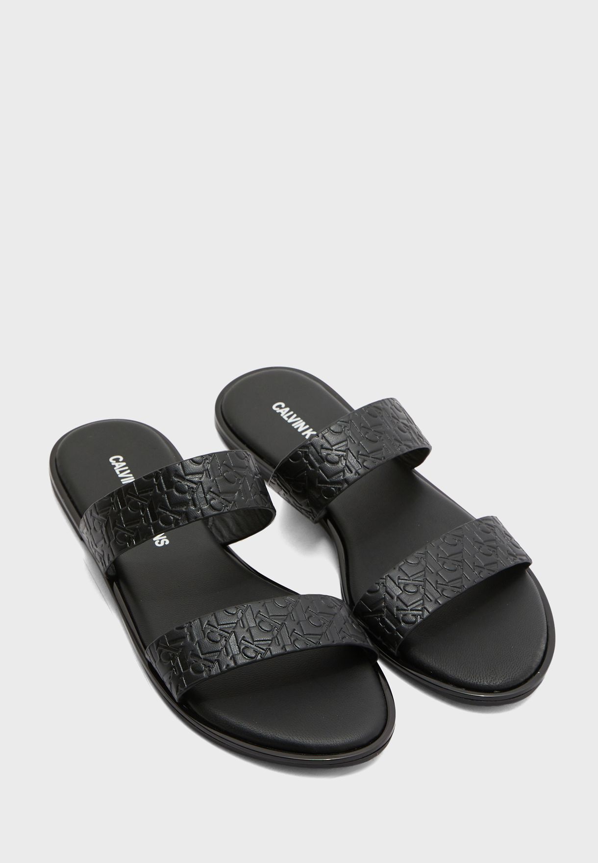 calvin klein two strap sandals