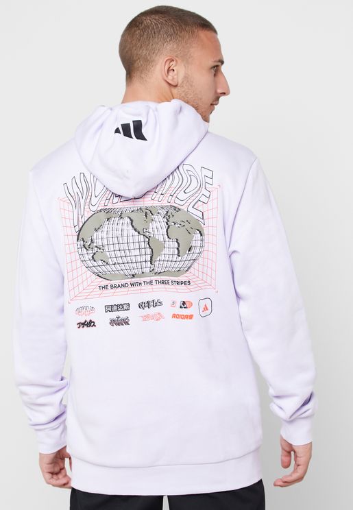 the brand with the three stripes hoodie