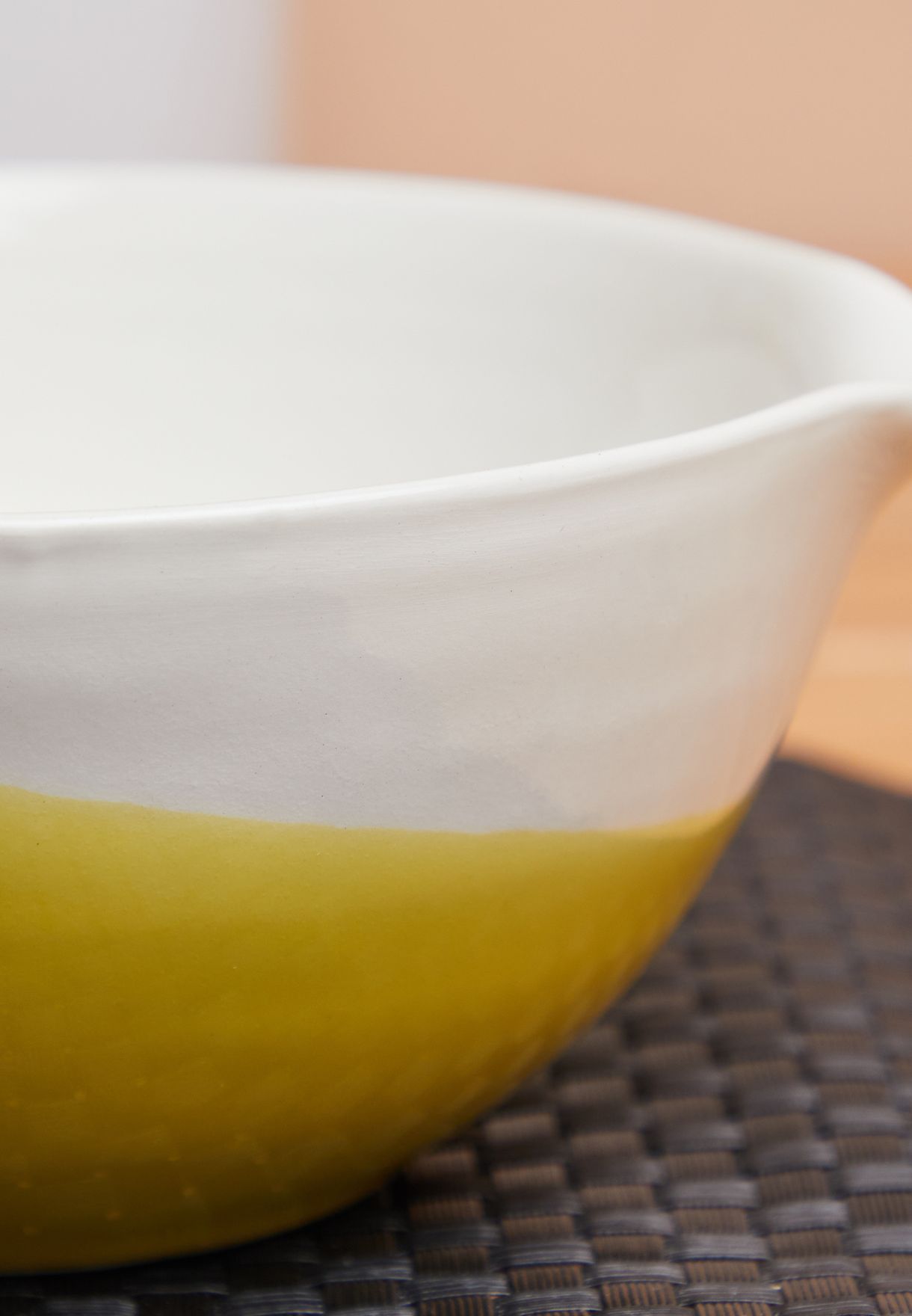 Set Of 3 Yellow Dip Nested Bowls