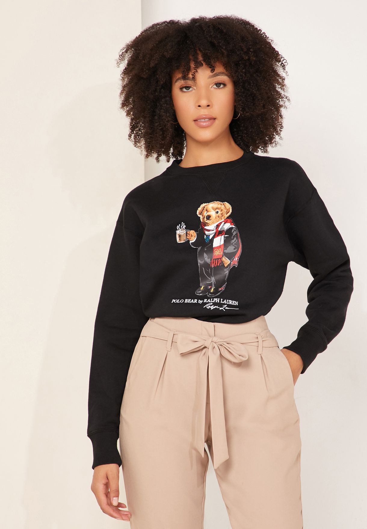 Buy Polo Ralph Lauren black Exclusive Bear Print Sweatshirt for Women in  MENA, Worldwide