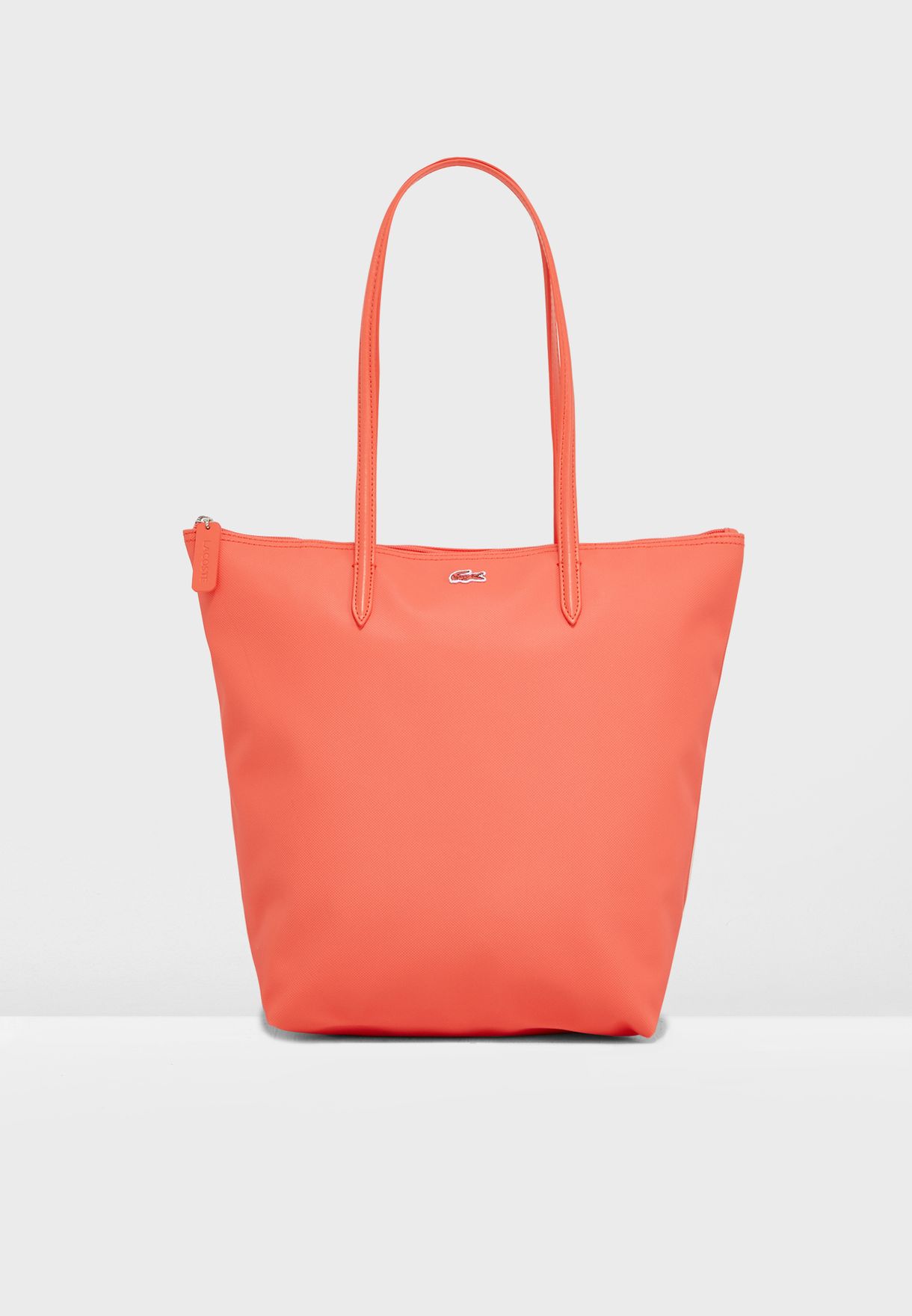 lacoste orange tote bag