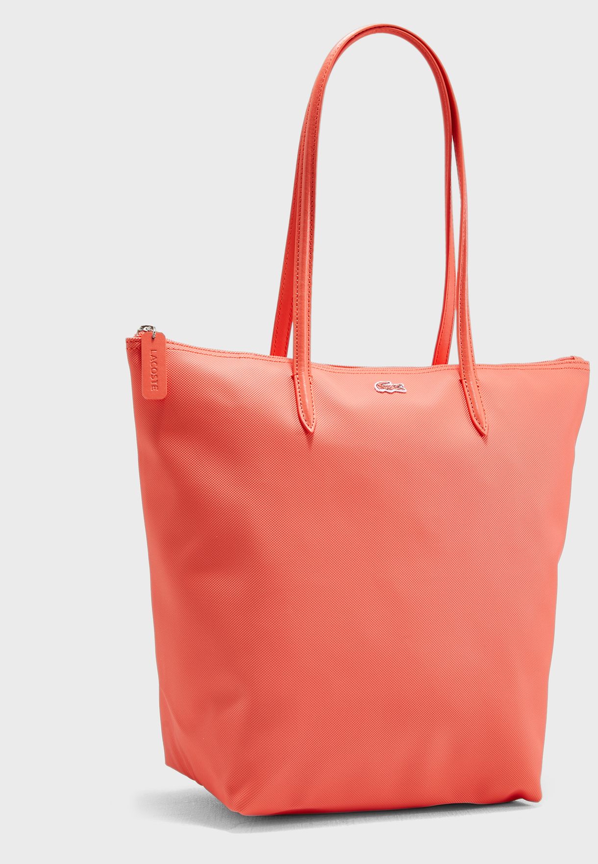 lacoste orange tote bag