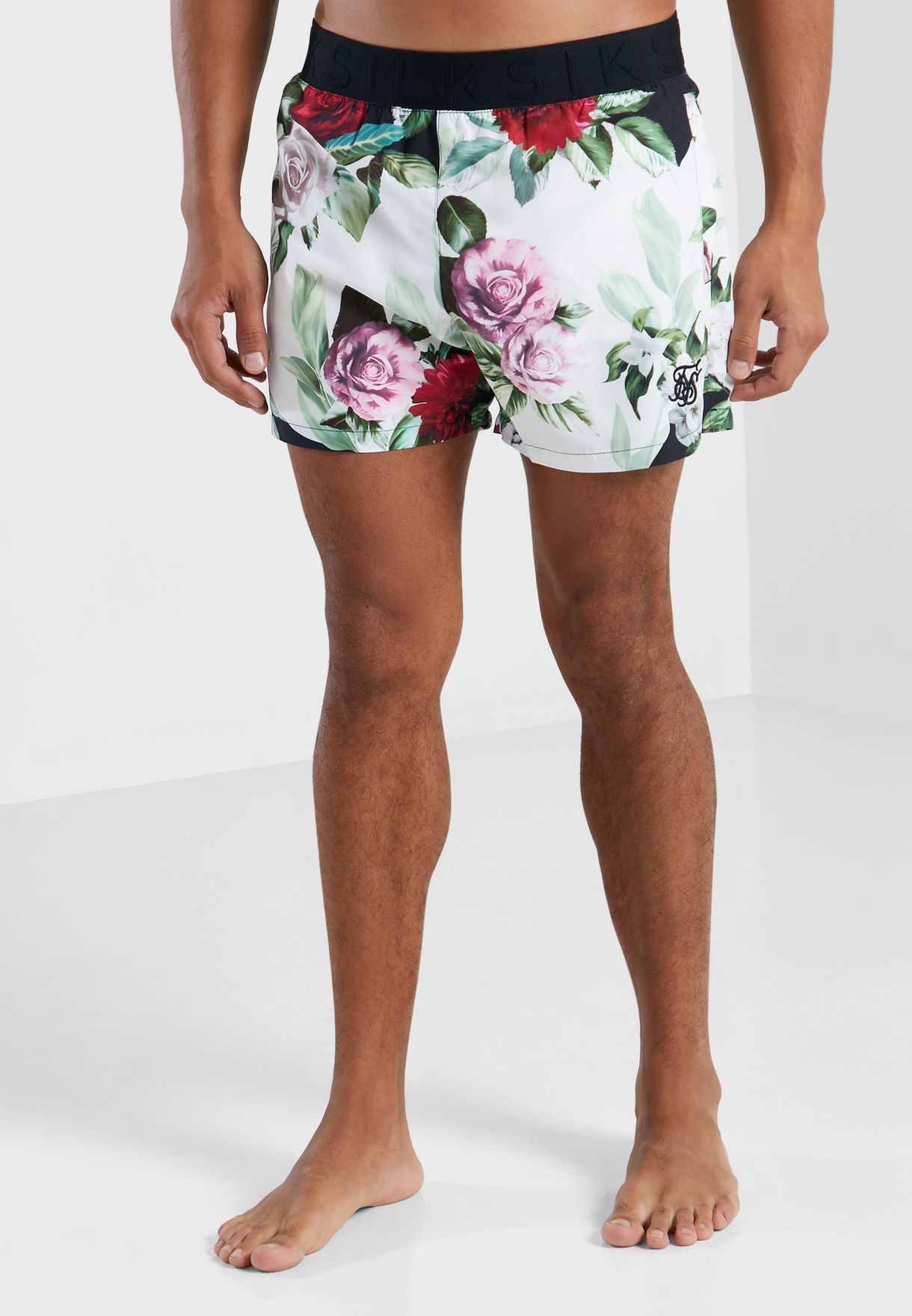 New Siksilk Men’s Floral Swim Shorts 
