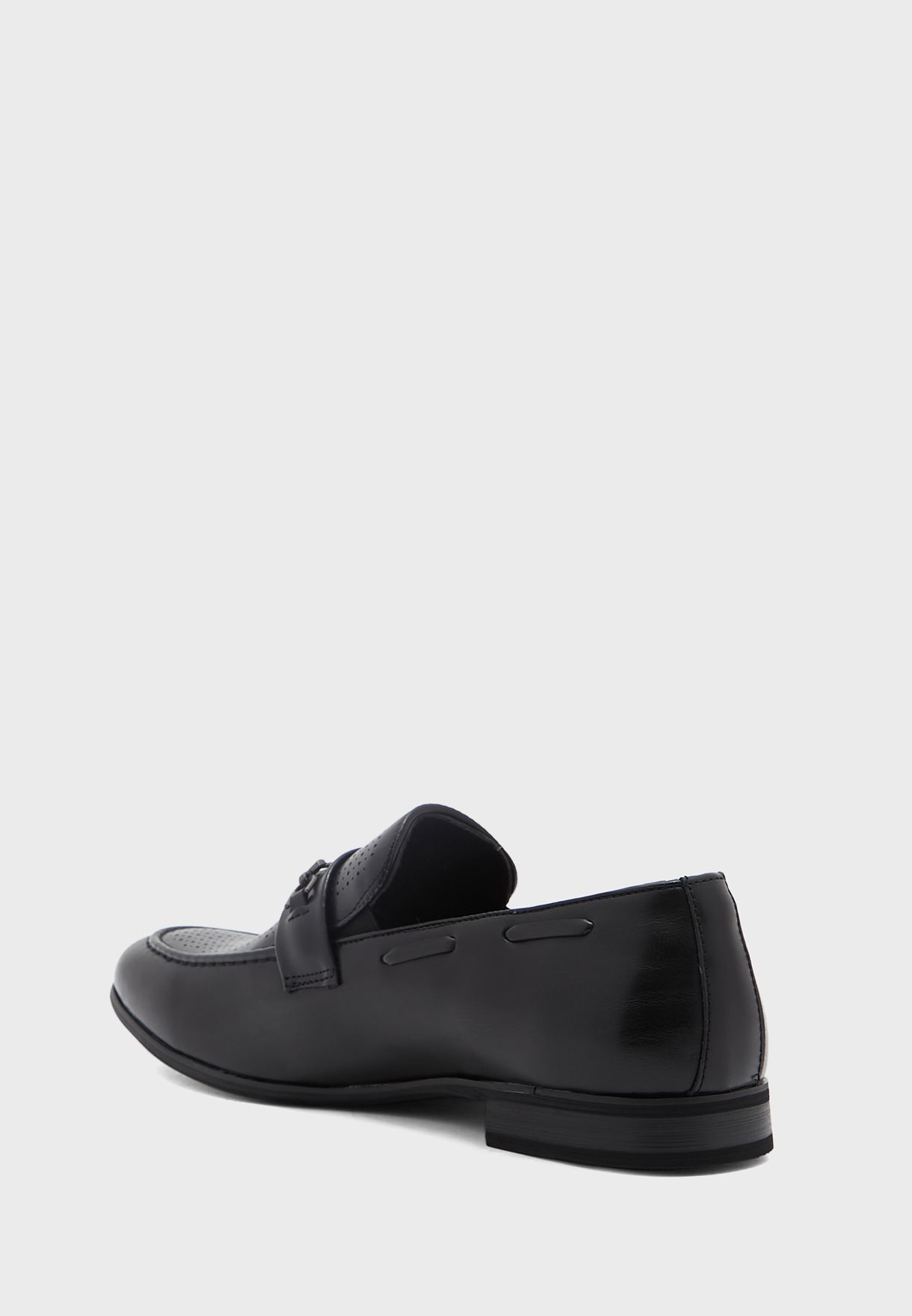 Metal Trim Saddle Formal Slip Ons