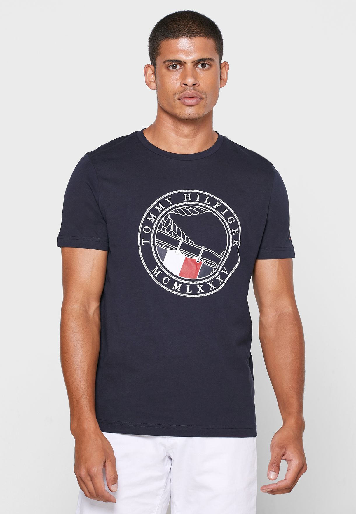 tommy hilfiger navy crew neck