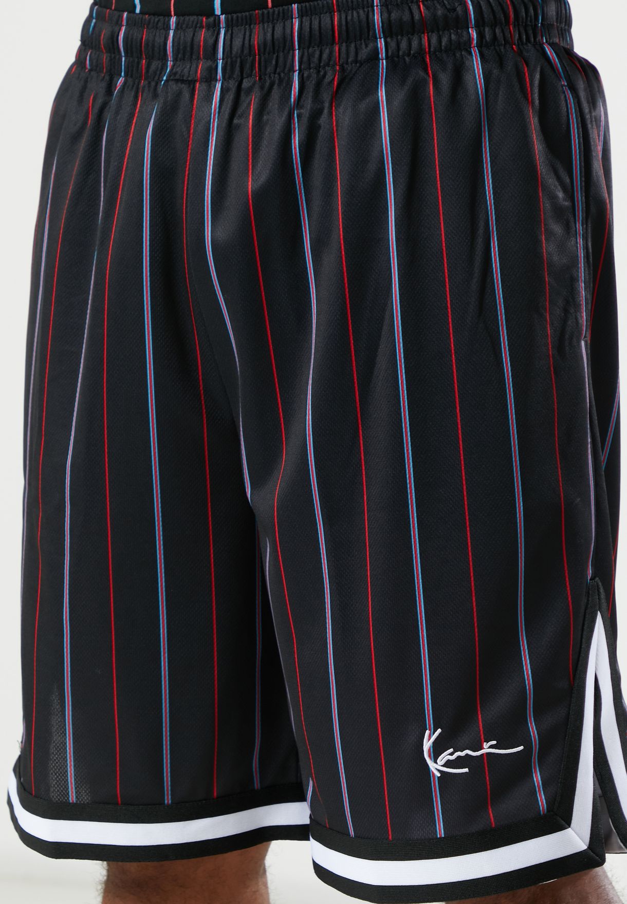 Signature Pinstripe Mesh Shorts
