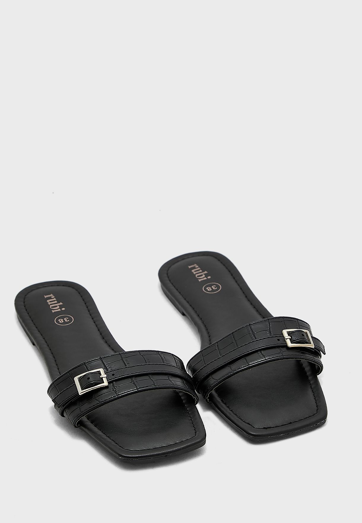Buy Rubi black One Strap Flat Sandals for Women in MENA, Worldwide