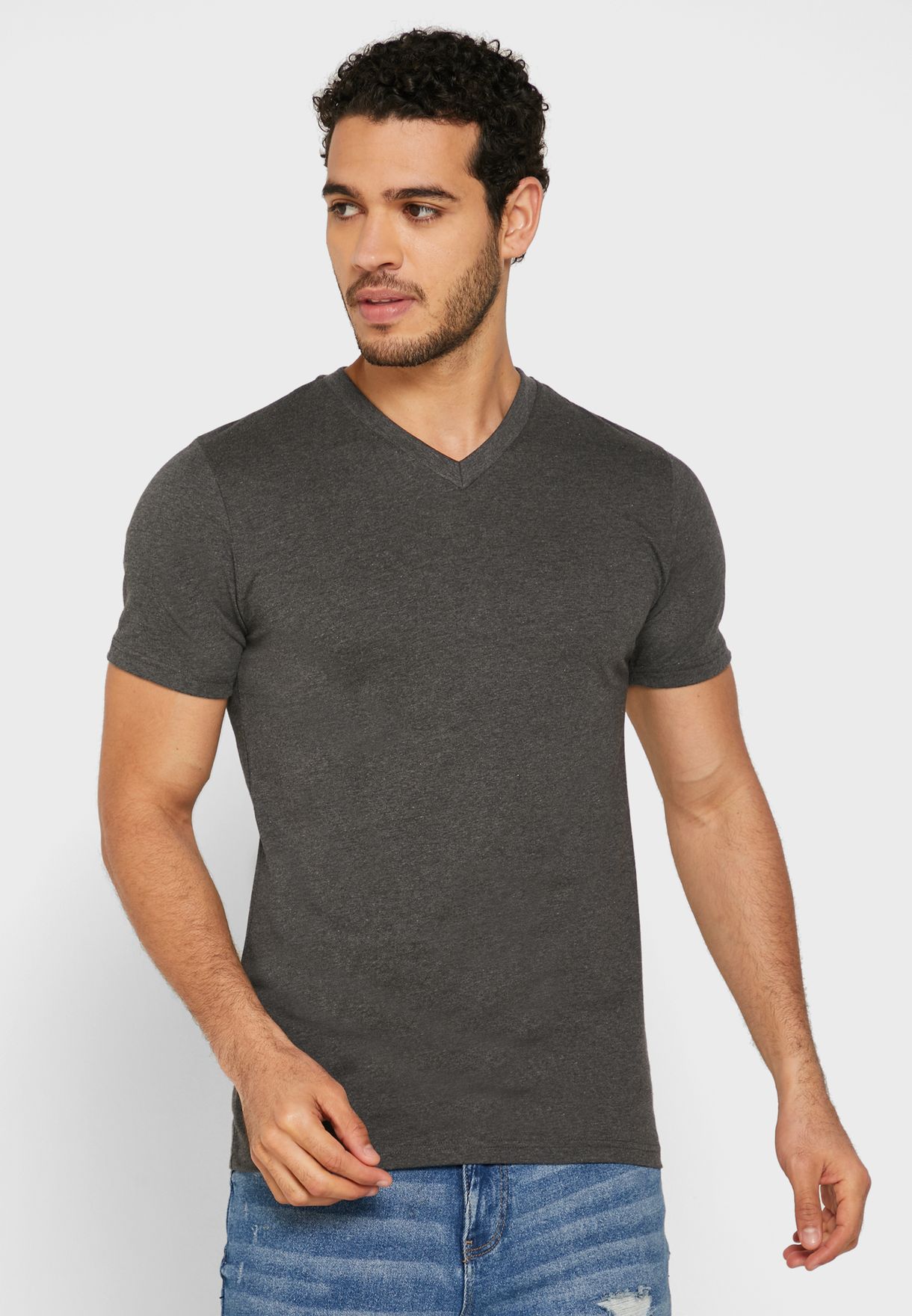5 Pack Essential V Neck T-Shirts