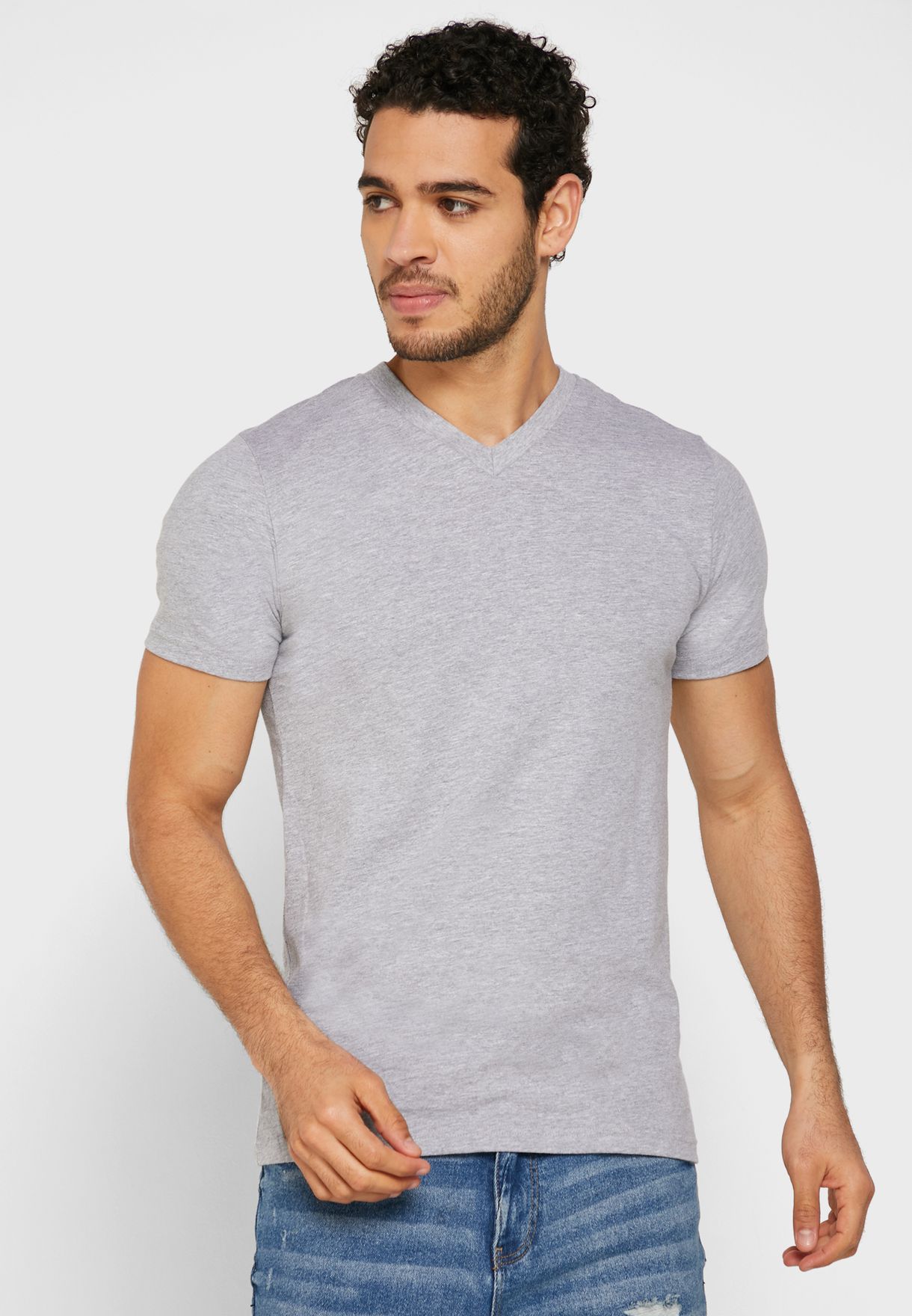 5 Pack Essential V Neck T-Shirts