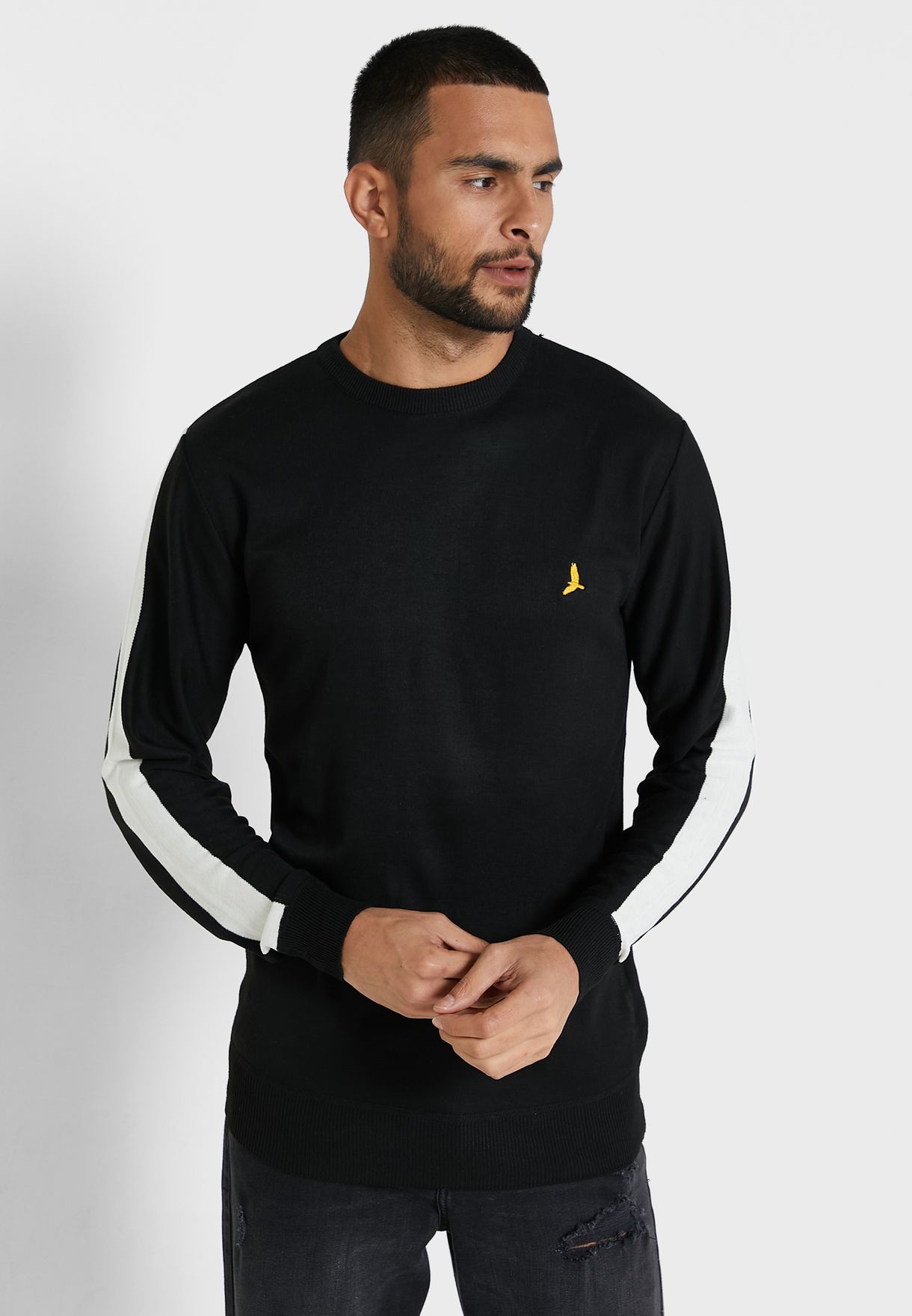 Bravesoul Bravesoul  Knitted Crew Neck Jumper With
