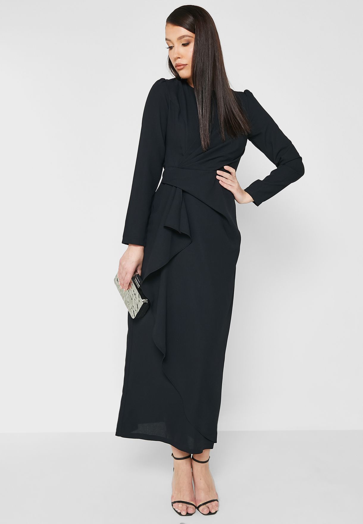 Side Twist Detail Shift Dress
