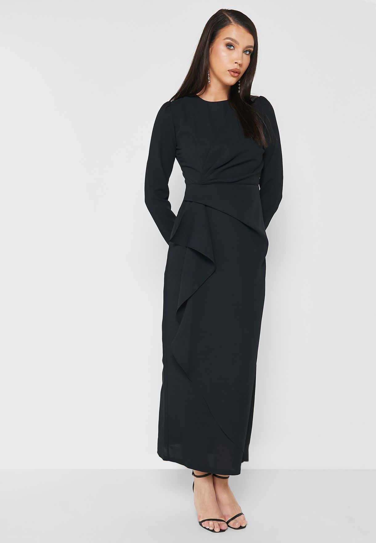 Side Twist Detail Shift Dress