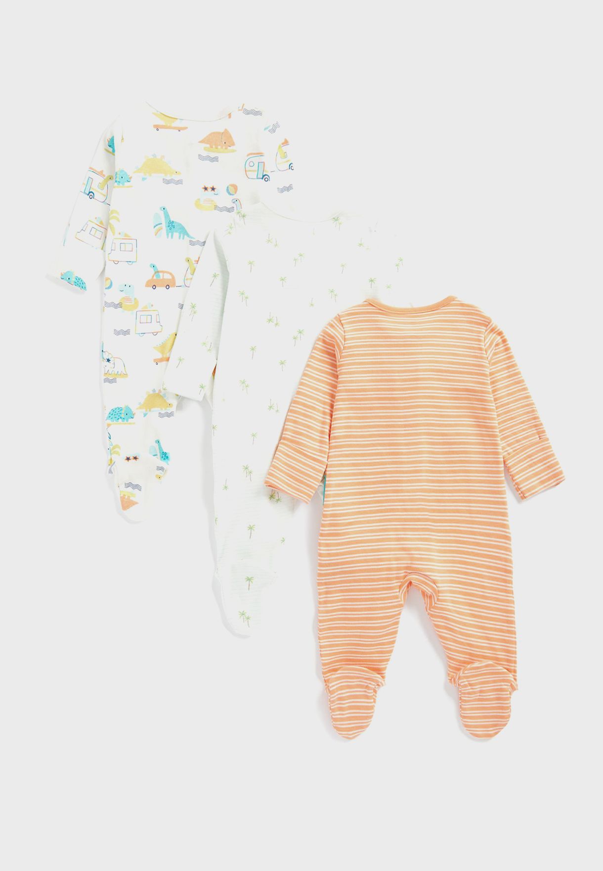 Buy Mothercare multicolor Kids 3 Pack Assorted Onesies for Kids in MENA ...