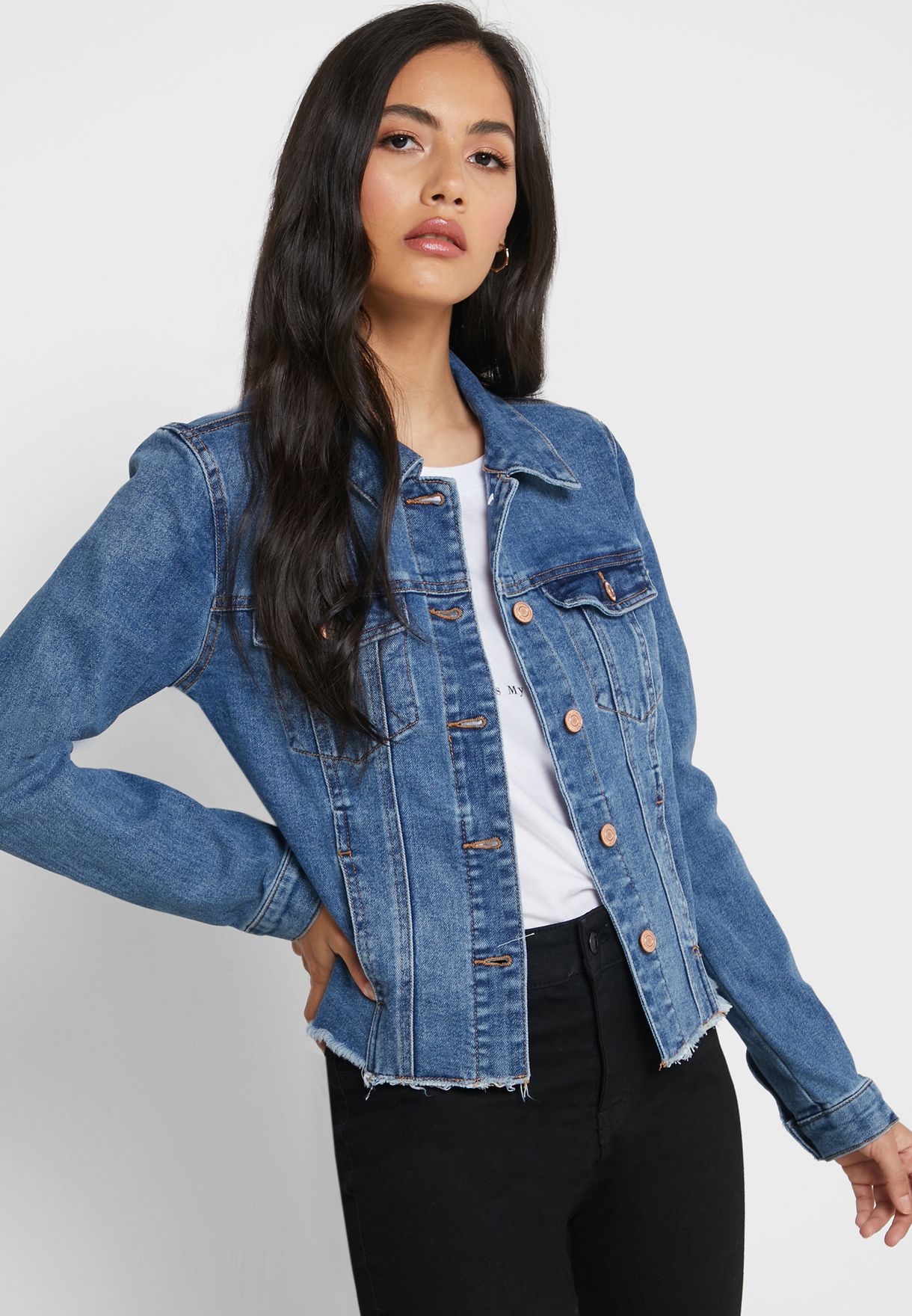 rhinestone embellished jean jacket