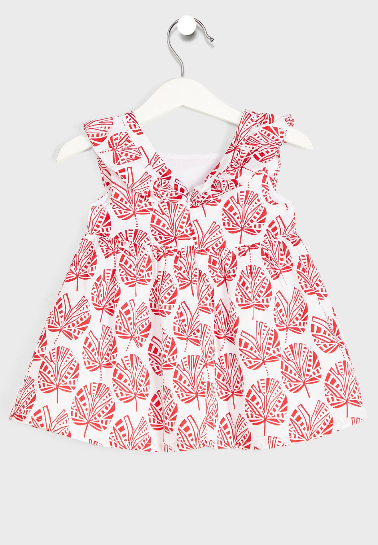 Infant Leaf Print Dress & Knicker Set