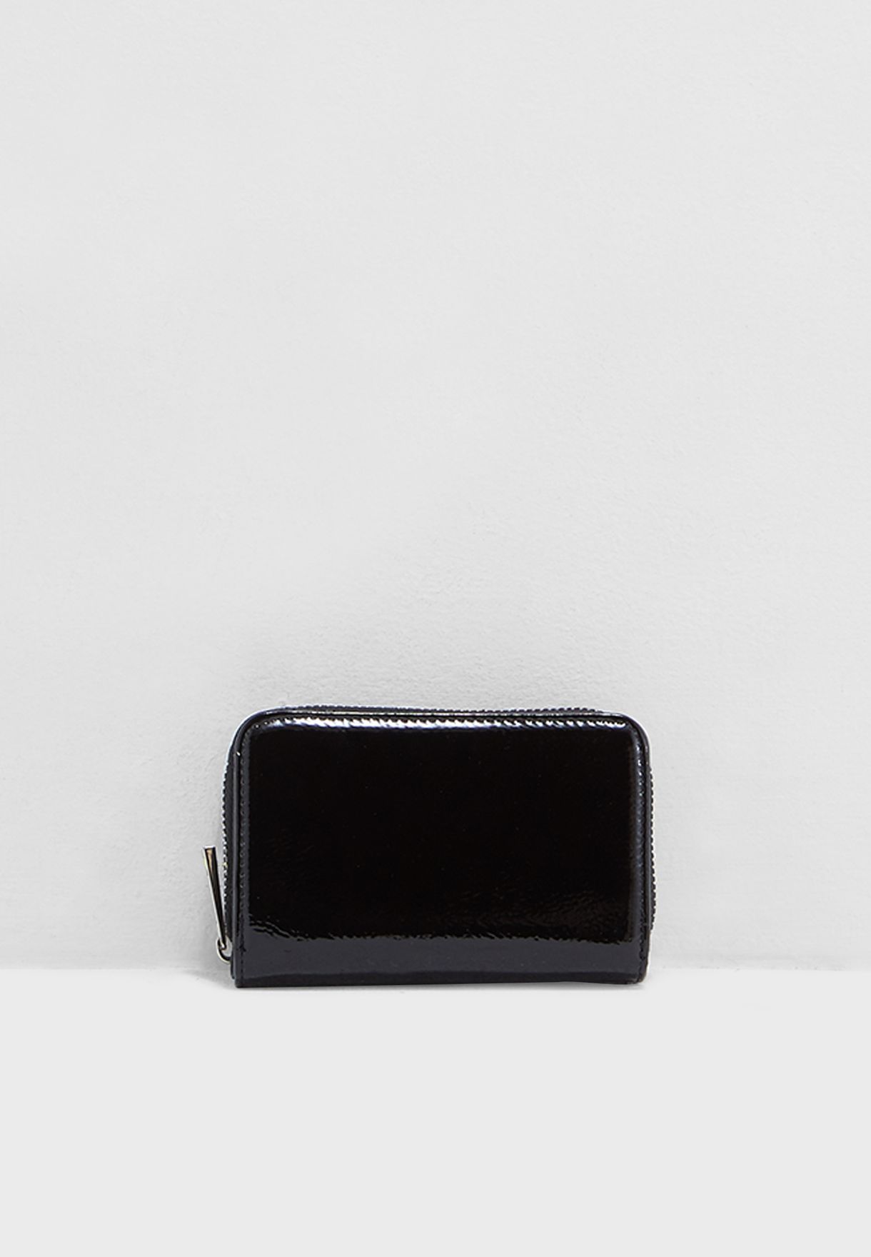 faux patent leather wallet