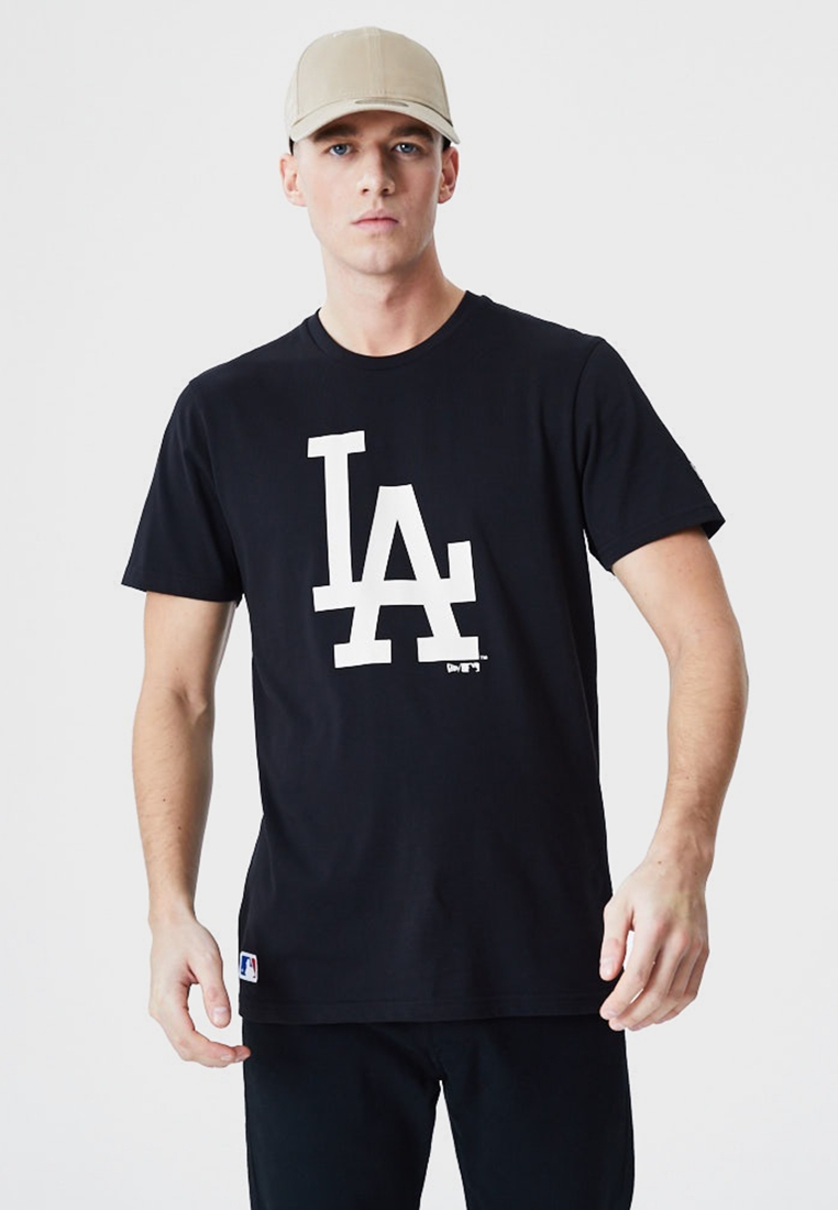 NEW ERA MENS T SHIRT.NEW LA DODGERS MLB LOGO GREY SHORT SLEEVED BASEBALL  TOP TEE