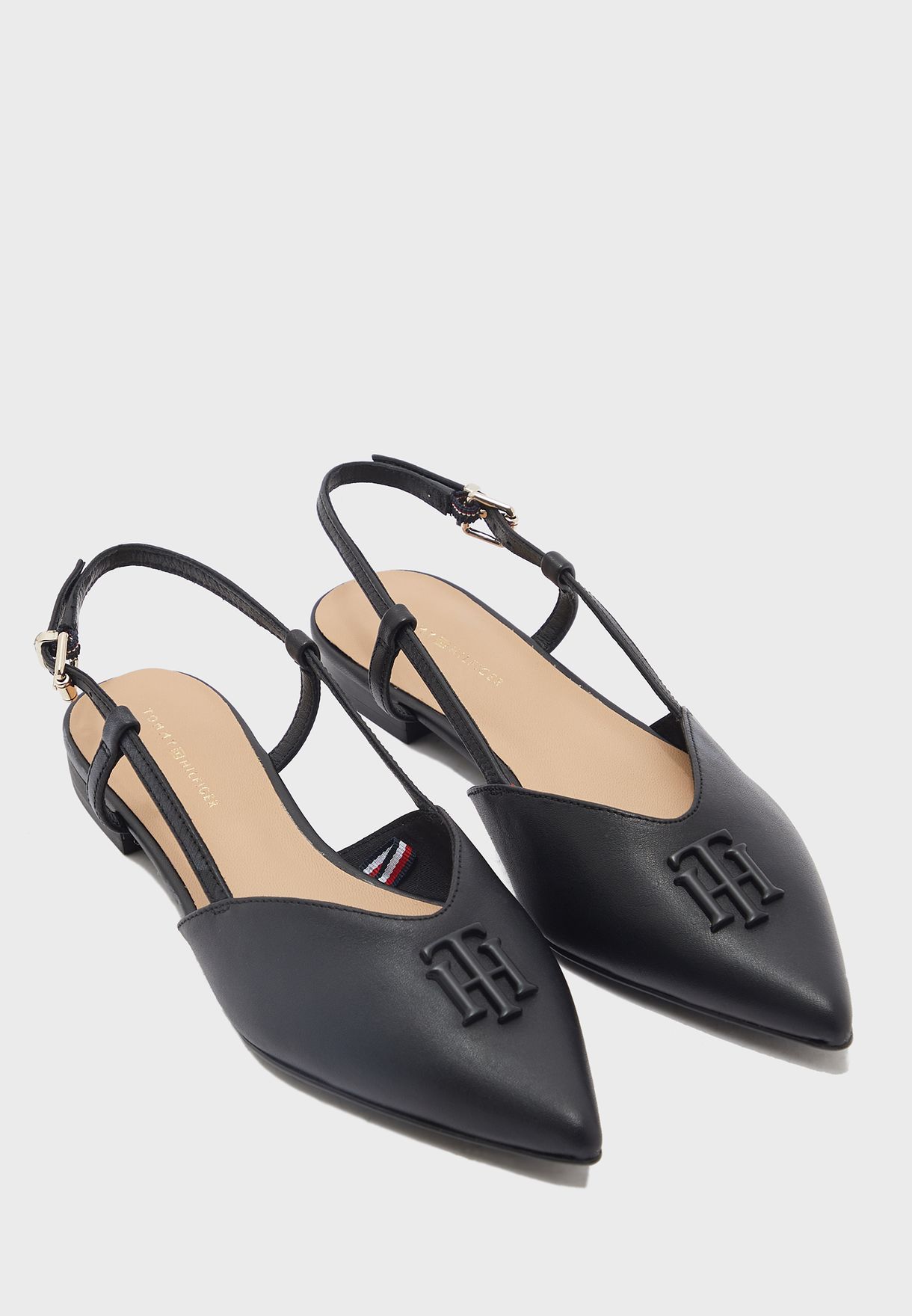 tommy hilfiger feminine pointed ballerina