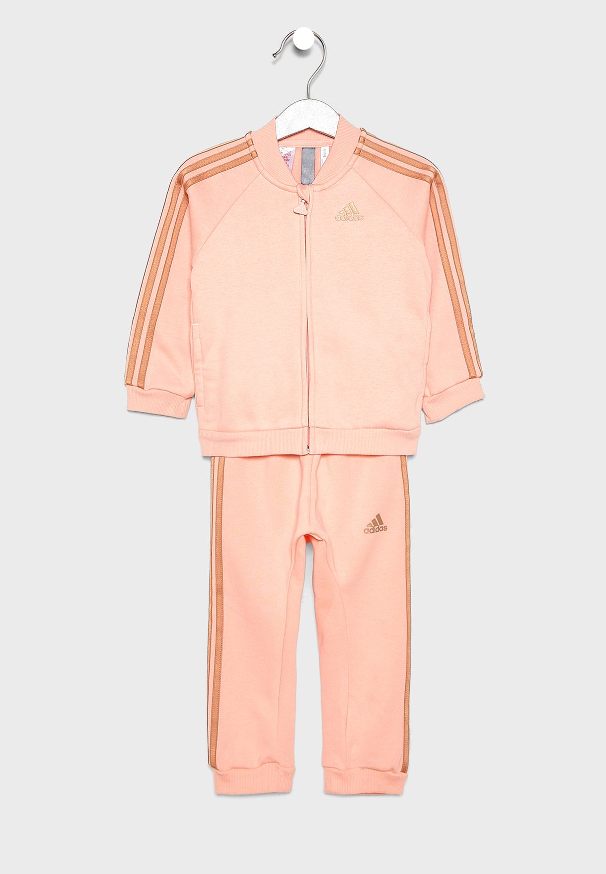 pink and orange adidas tracksuit