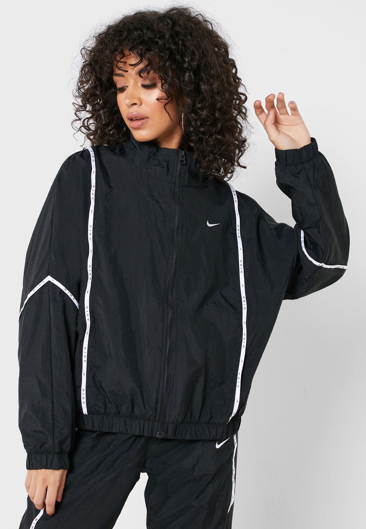 Buy Nike black NSW Piping Jacket for 